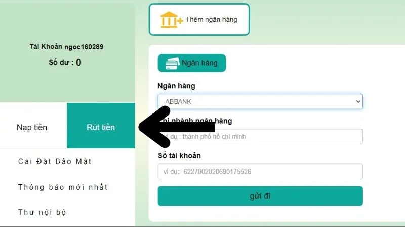 Các phương thức rút tiền king79 rất đa dạng và linh hoạt